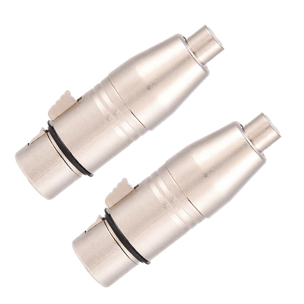 2Pcs 3 Pin XLR Female Jack To RCA Female O Microphone Mic Connector Adapter