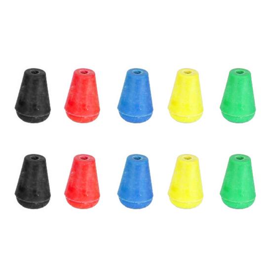 MUQZI 10 штук резиновых овальных конических рыболовных космических бобов разных цветов
