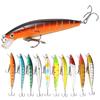 9g Floating Minnow Lure 3D Fish Eye Imitation Lure Shallow 0.5-1.5m Road Runner with Rattle Beads for Lake/River/Creek Fishing