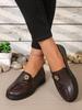 Женские кожаные туфли на плоской подошве, женские лоферы весна-осень, классическая базовая модель, мамины туфли, нескользящие и удобные