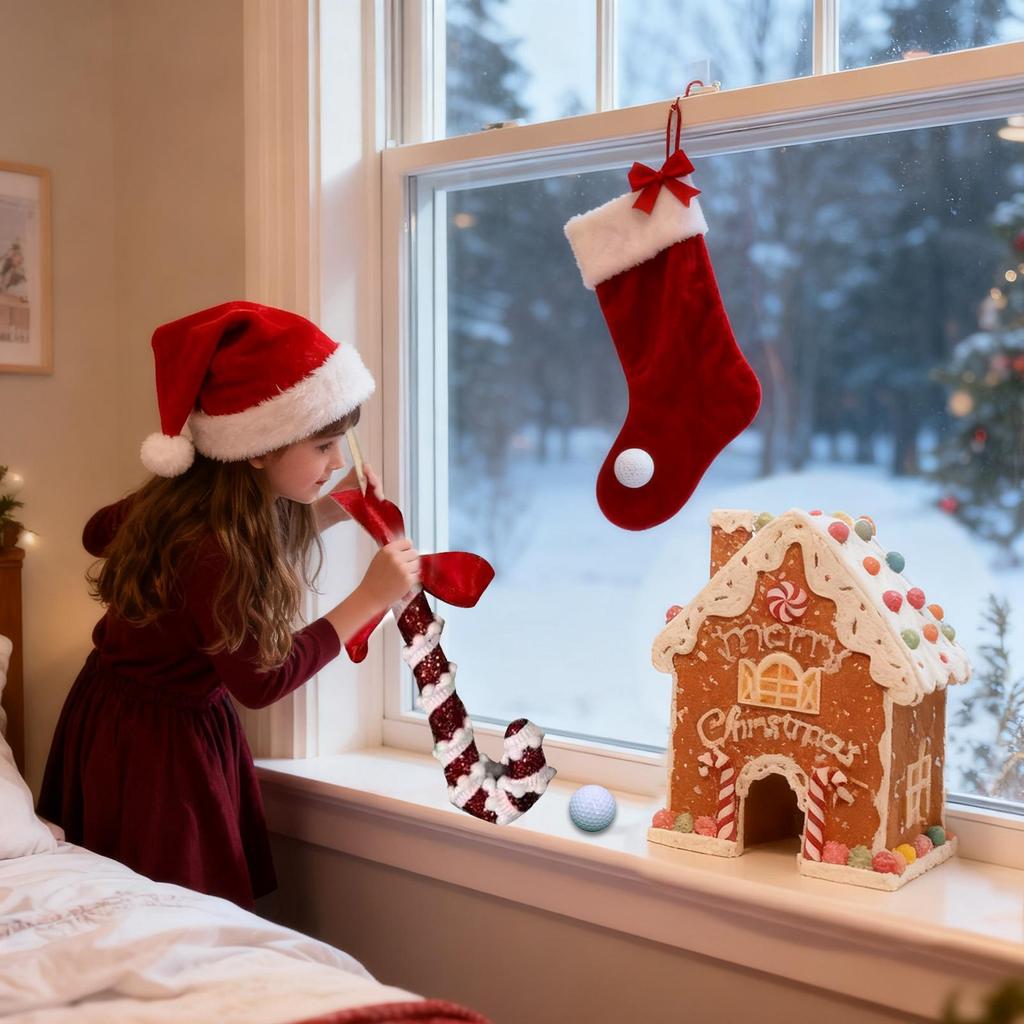 Принадлежности для игры в гольф в помещении Мини-игрушка Пряничный человечек Рождественская вечеринка Игры в гольф для праздничных посиделок Украшения для дома