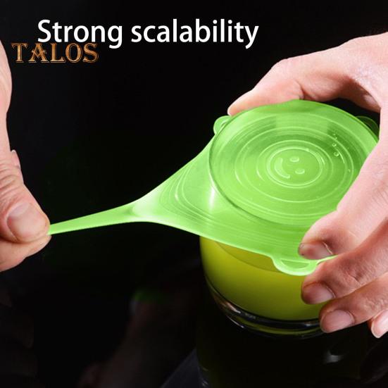 6 шт., силиконовые крышки для пищевых продуктов, крышки для чаш, сильная стабильность, пыленепроницаемость, сохранение свежести, пищевой класс, многофункциональные гибкие изоляционные чехлы, крышки для кастрюль, чашек