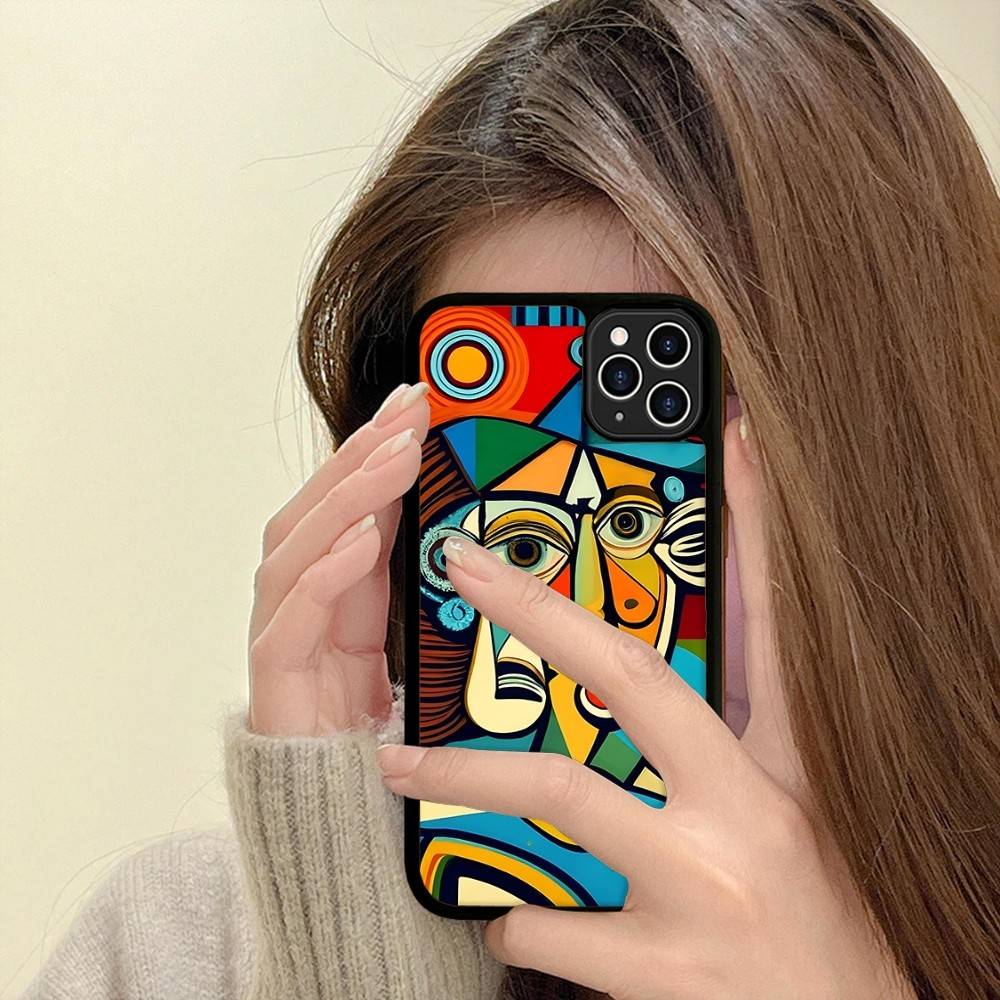 Защитный чехол для телефона Picasso Abstract Art из PC+TPU для iPhone 17 16 Pro Max 15 Plus 14 13 12 11