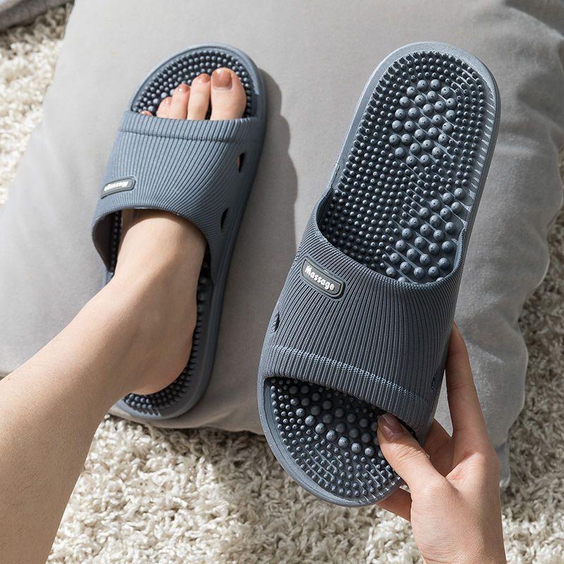 Massage Slippers for Men's New Anti-skid Home Soft Soled Bathroom Comfortable Bathing Cool Slippers for Men's Summer