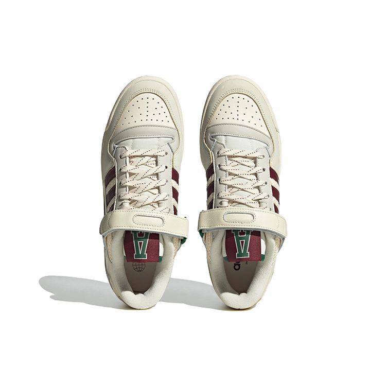 Adidas Forum 84 Низкий вязаный свитер - красные женские кроссовки Cream Wonder-White Shared-Red H03689
