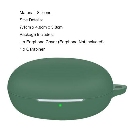Чехол для наушников, мягкий противоударный Bluetooth-совместимый силиконовый чехол с карабином для Realme Buds Air 2 Neo