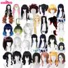DemonSlayer Wigs Uzui Tengen Kochou Kanae Kamado Nezuko Kanroji Mitsuri Rui Hashibira Inosuke Sabito Cosplay Wig + Wig Cap