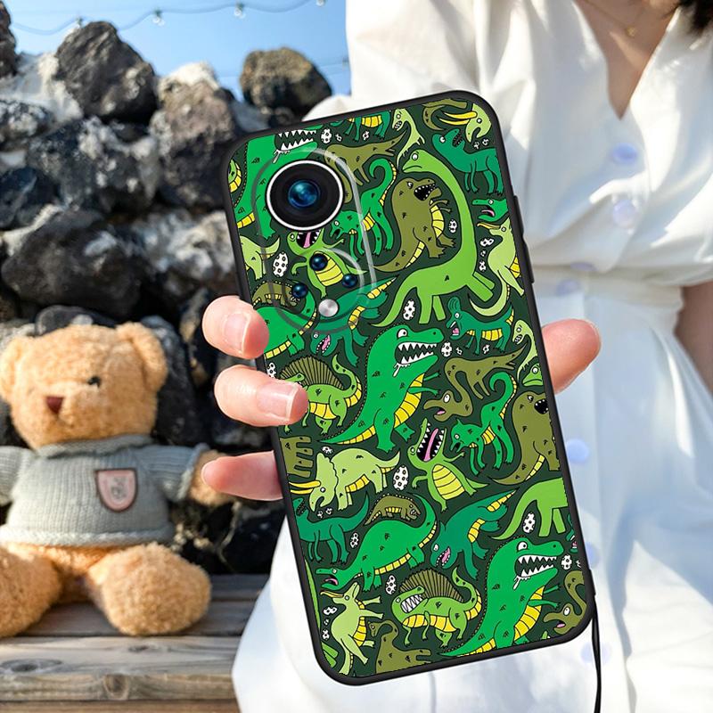 Dinosaur Pattern Case For Honor X8a X9a X6a X7a X6 X7 X8 X9 X9b X8b Honor 70 50 90 Lite Magic 5 6 Pro Cover