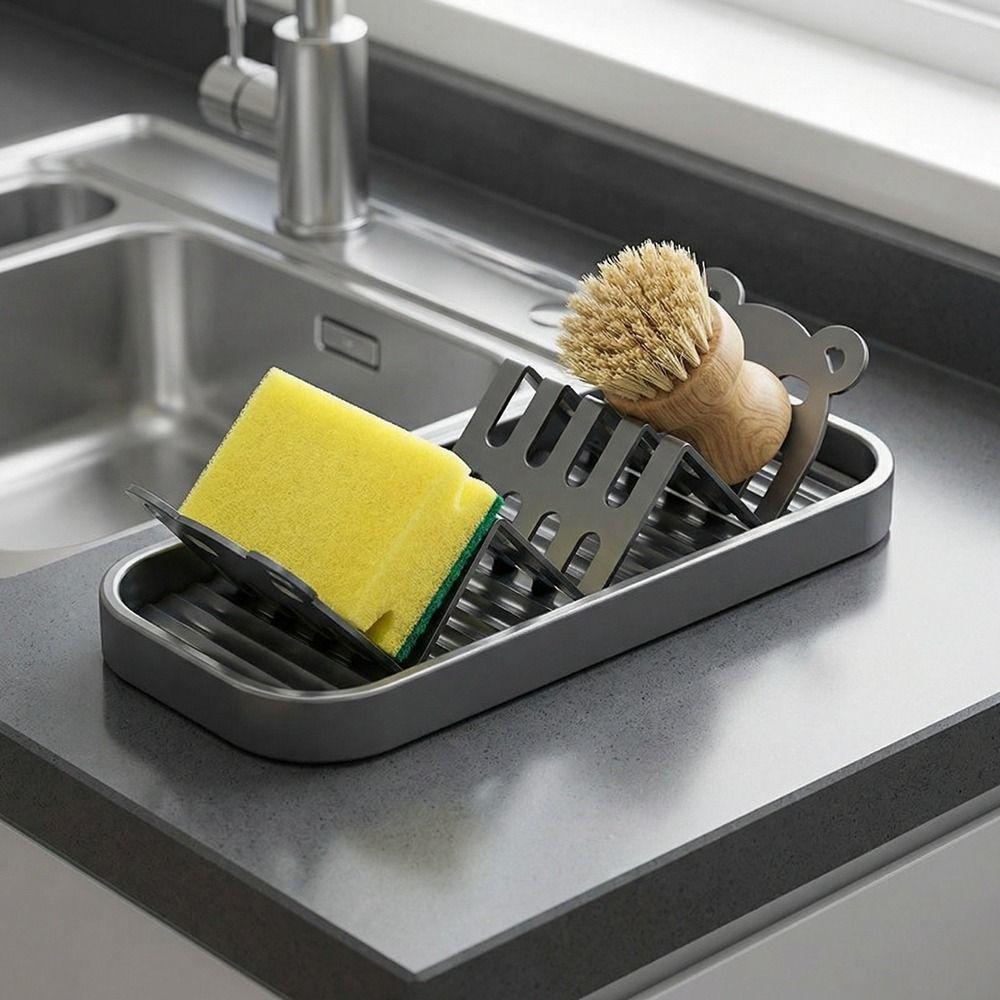 Detachable Self Draining Soap Tray Save Space Panda Soap Rack Soap Dish Laundry Room