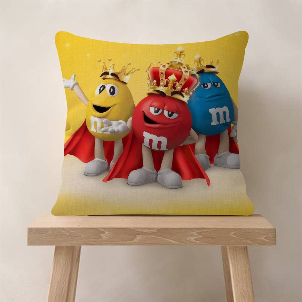 M&M's Шоколадная Конфета Мем Наволочка Декор Подушки Чехол для Подушки Печатный Чехол для Подушки на Диван