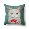 Cute Cat Animal Print Pattern Cushion Cover Home Living Room Sofa Bedroom Decoration Throw Pillow Pillow Cover 45x45cm