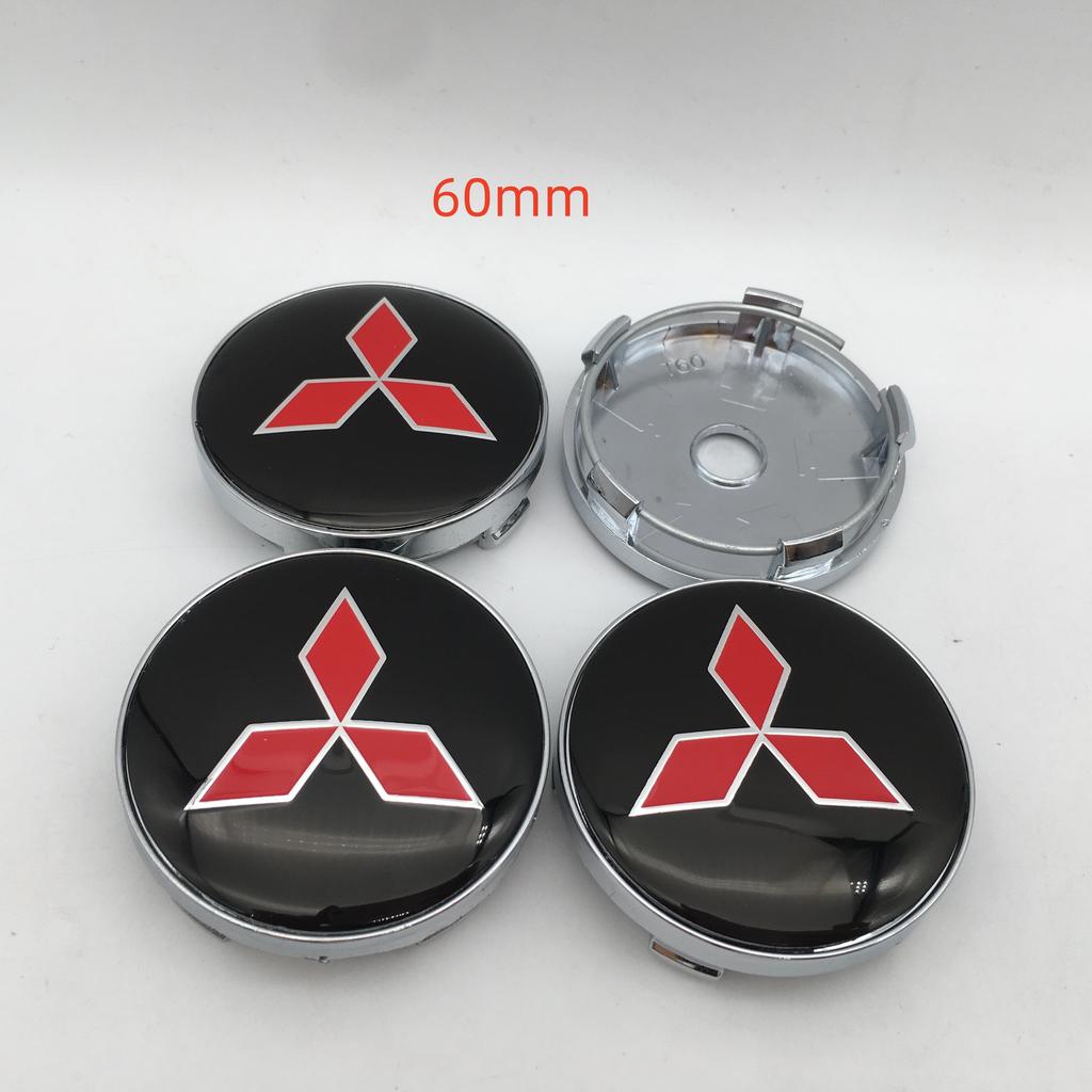 4pcs 3D 56mm 60mm 68mm for Mitsubishi Car Wheel hub Center Cap emblem Badge covers sticker Decals styling auto Accessories