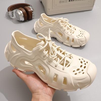 Супер крутые пляжные сандалии, удобные толстые подошвы EVA, нескользящие уличные тапочки, модные шлепанцы, обычная уличная обувь