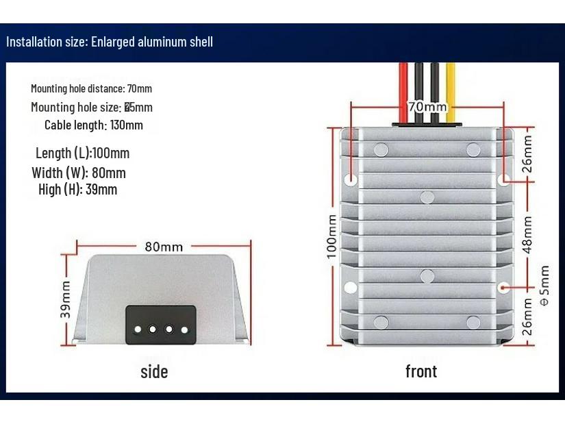 Регулируемый DC-DC Понижающе-повышающий преобразователь напряжения 9-36В в 12В, 1-30А