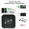 4 в 1 Smart Carplay Ai Box беспроводной адаптер Carplay Android Auto Apple Carplay автомобильный мультимедийный проигрыватель для Mazda Benz Kia VW