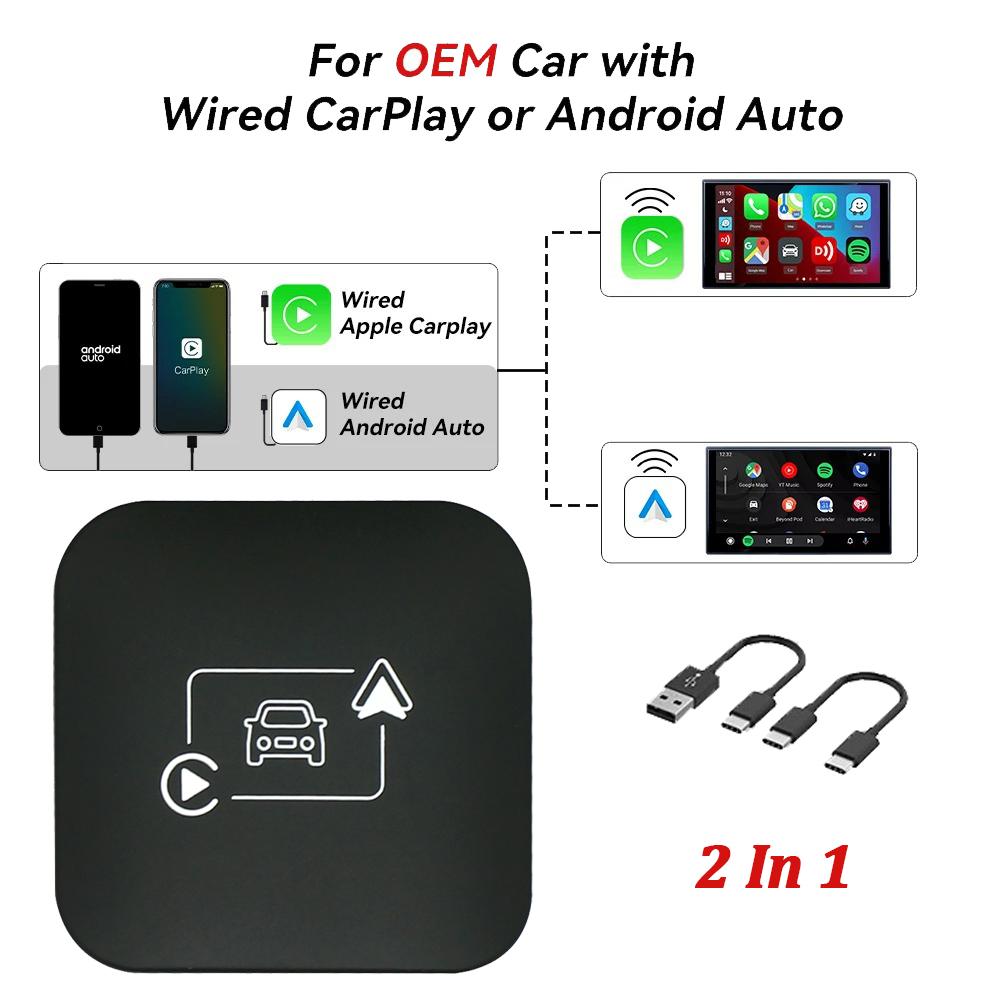 4 в 1 Smart Carplay Ai Box беспроводной адаптер Carplay Android Auto Apple Carplay автомобильный мультимедийный проигрыватель для Mazda Benz Kia VW