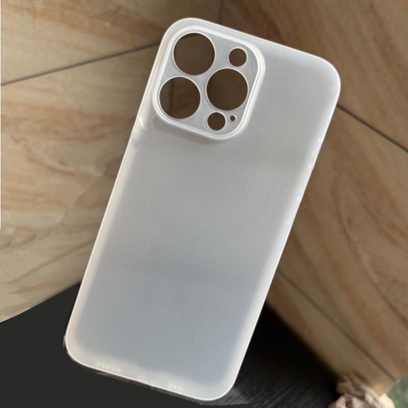 Applicable To IPhone13 Mobile Phone Case Transparent Apple 13 Promax Protective Case Key Hollow PP Shell PP Material