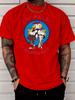 Los Pollos Herunisexos Chicken Cartoon Graphic Unisexs Cotton Crew Neck Tee Short Sleeve Loose Casual Daily Street Male Wear Top