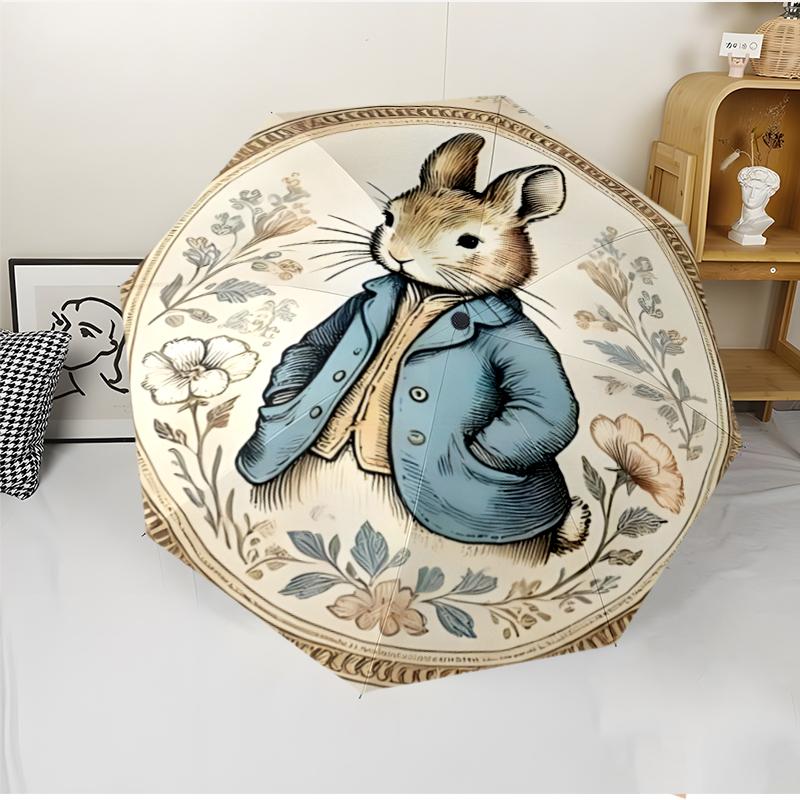 Peter Rabbit Fashionable Automatic Opening/Closing Folding Umbrella. Portable and Foldable, Ideal for Gift, Travel, and Daily Use.