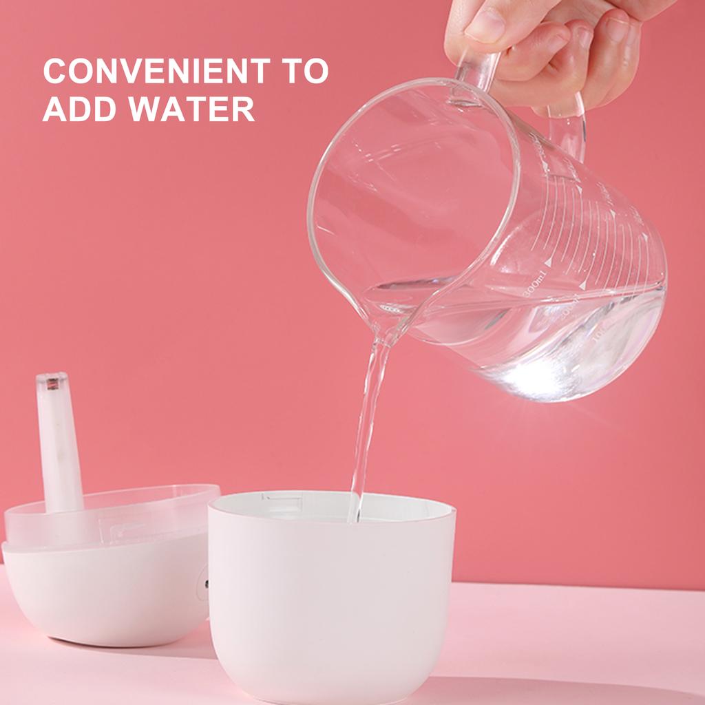 USB Mini Humidifier Diffuser Multicolor Lighting Effects Continuous Intermittent 2 Spray Modes Intelligent Auto shut