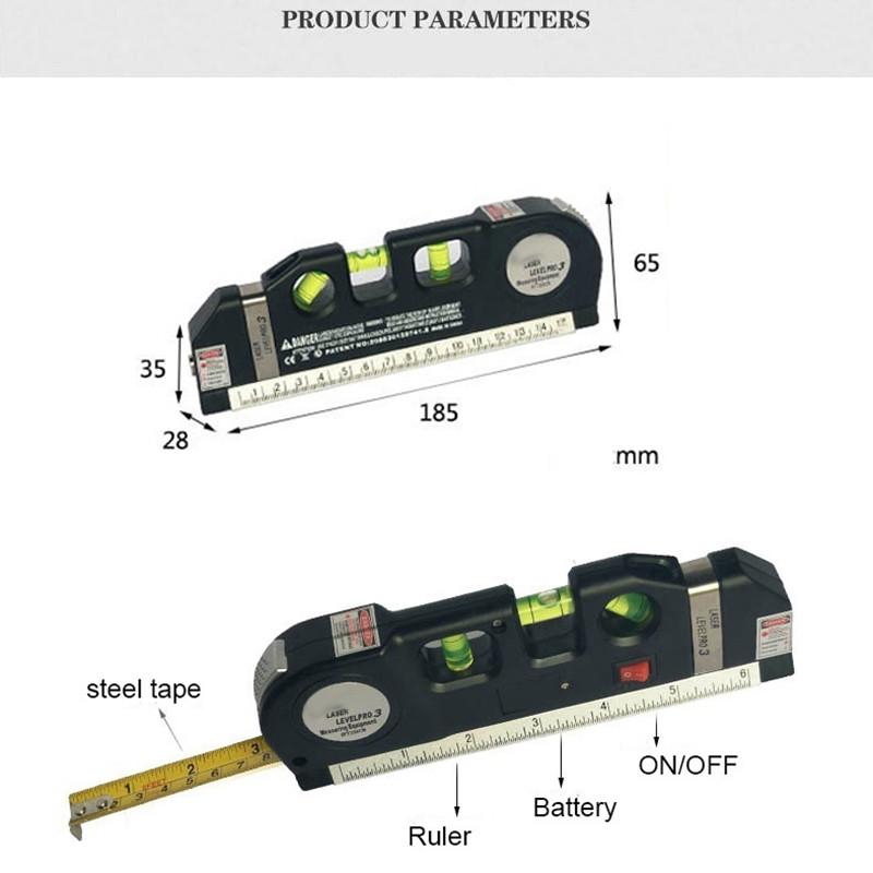 Лазерный уровень Выравниватель Измерительная линейка Лента Вертикальная линейка Линейка Измерительный уровень Инструмент Горизонтальный