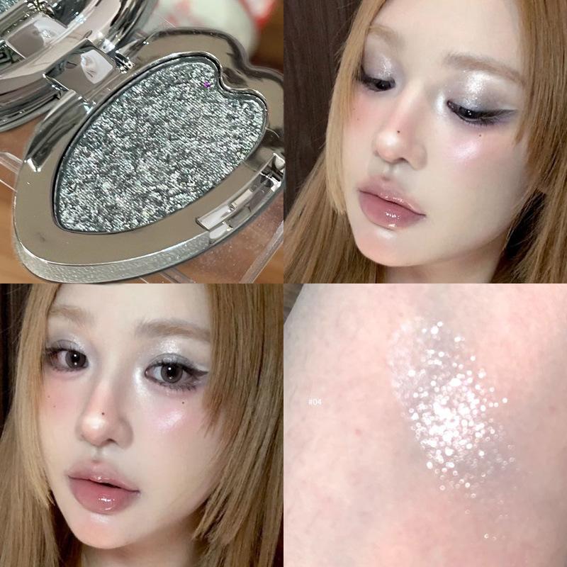 Хайлайтер HERORANGE Dream Core: Стойкие перламутровые тени-глиттер и хайлайтер для интенсивного сияния.