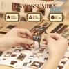 CUTEBEE Miniature House Model to Build Wooden Dollhouse Book Nook Kit with Dust Cover & LED Lights Unique 3D Puzzle Bookshelf