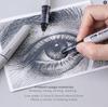 LANGUO 0.2/0.5mm Nib Size Pigment Liner Gel Pens Anti-smudge Water Resistant Fineliner Pens Stationery School Office Supplies