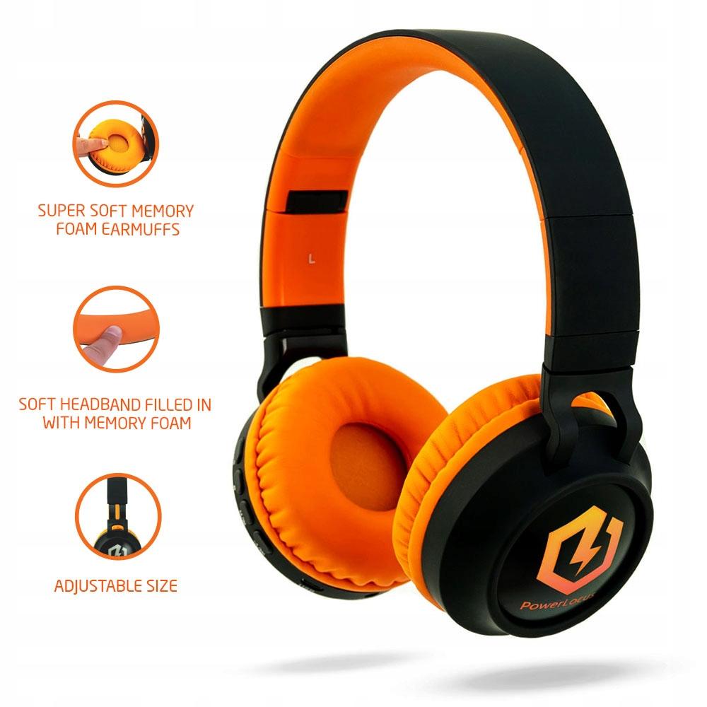 PowerLocus Buddy Wireless LED MicroSD AUX Headphones for Kids