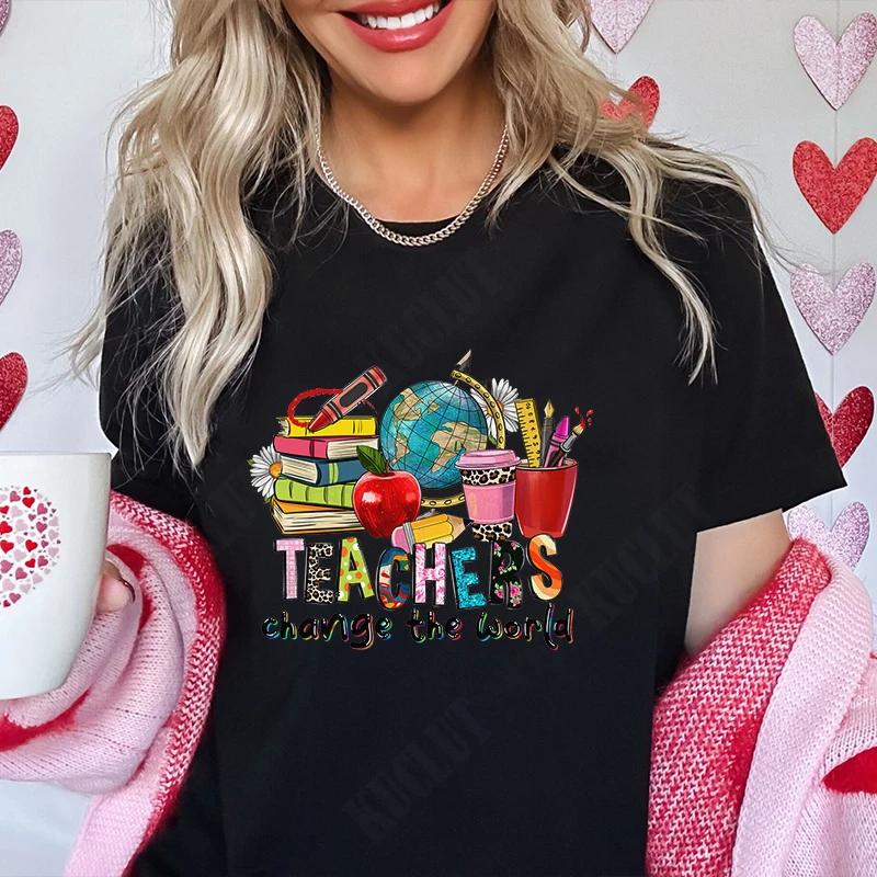 Графические топы Футболки для учителей Одежда Подарки учителям Рубашки для учителей Подарок Летняя мода Футболки Короткий рукав Школа