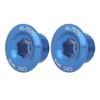 4PCS Blue Bike Crank Arm Bolts M18 Crank Screw Cap Durable Bicycle Crank Fixing Bolts  Bike