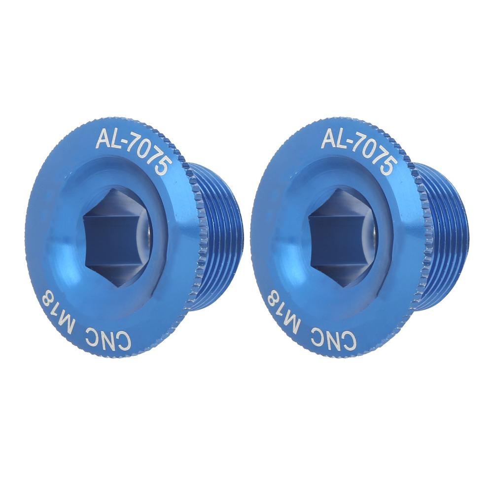 4PCS Blue Bike Crank Arm Bolts M18 Crank Screw Cap Durable Bicycle Crank Fixing Bolts Bike