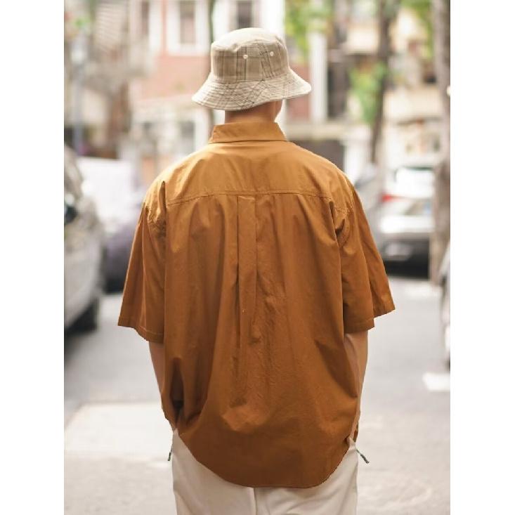 Retro Shirt Men'S Summer Outfit Hong Kong Style Student Loose And Niche Design Fun New Men'S Top For Outdoor Wear 2024