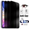 4 PCS Anti Peeking Tempered Glass for iPhone 14 12 11 Pro Max Privacy Protective Glass for iPhone 14 Plus 12 Mini SE 2020
