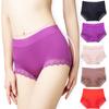 3Piece/Lot Mid-High Waist Women's Panties Lace Breathable Tummy Plus Size Women's Triangle Pants Underwear Briefs