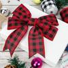 Рождественская клетчатая лента с железной проволокой, имитация льняной решетки, льняная лента, подарочная упаковка