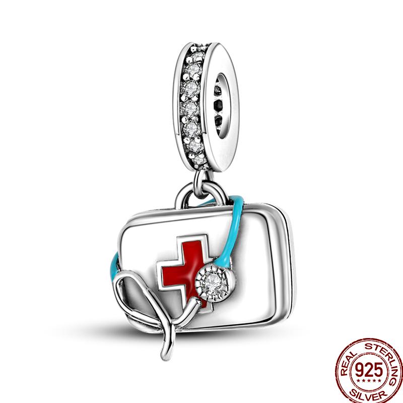 Copper Shiny Zirconia Professional Dental Graduation Gift Bead Pendant For Pan Original Bracelet Diy Jewelry