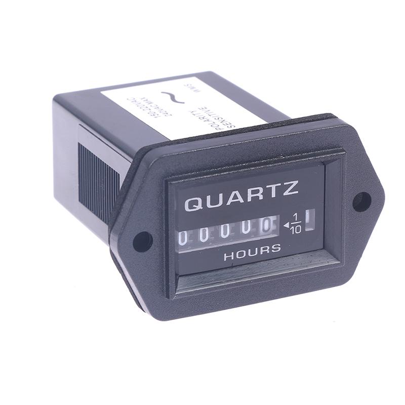 1Pc 6 Digits 220V Ac Hour Meter,Complete Sealed Quartz Timer Counter 12V-36V Dc