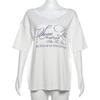 Y2k Aesthetic Casual Off Shoulder T-shirt Loose Letter Printing Harajuku Tshirts Grunge Vintage Streetwear Oversized Tee Shirts