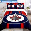 Набор постельного белья Winnipeg Crest Hockey, 3 шт., включая 1 пододеяльник и 2 наволочки. Идеально подходит для спальни, общежития, рождественский подарок для фаната
