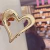 Hollow Love Heart Metal Hair Claw Y2k Geometric Shark Clip Sweet Ponytail Claw Clip  Girl