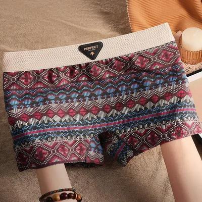 Новые женские ретро хлопковые трусы - Антибактериальные, удобные шорты средней посадки из дышащей ткани.