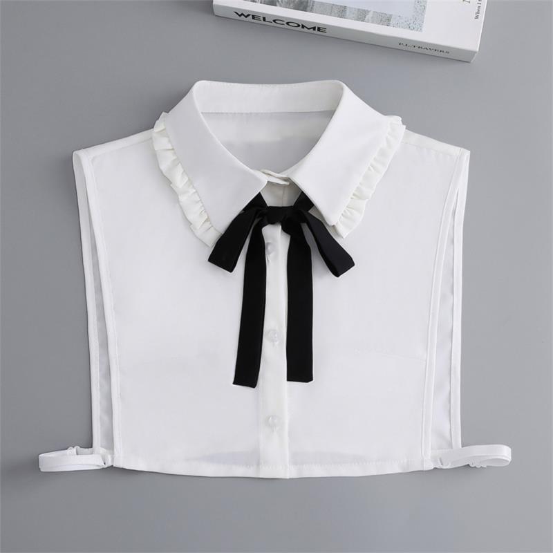 New Fake Victorian Stand Up Collar White Black Lace Collars Detachable For Women Blouse Lapel Shirt False Collar Woman