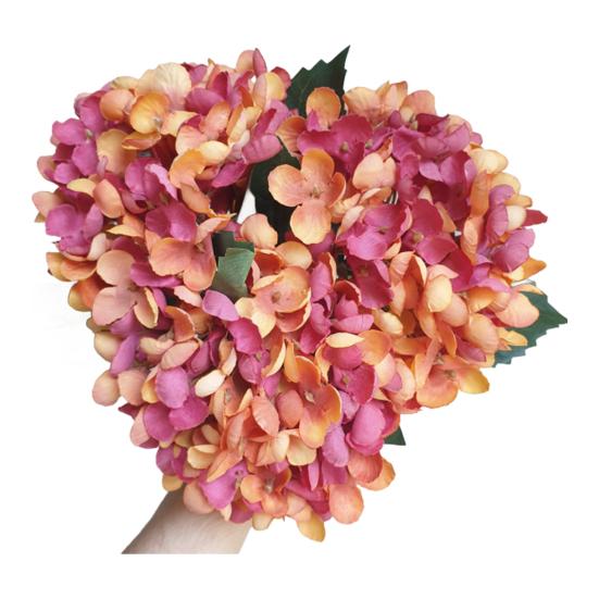 Artificial Flowers Full Hydrangea DIY Faux Flower Silk Reusable Fake Floral Plant