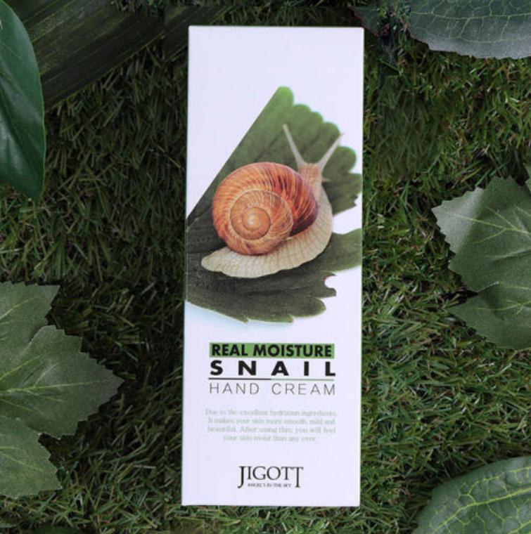 Jigott Крем для рук Real Moisture Snail – Питательный и восстанавливающий
