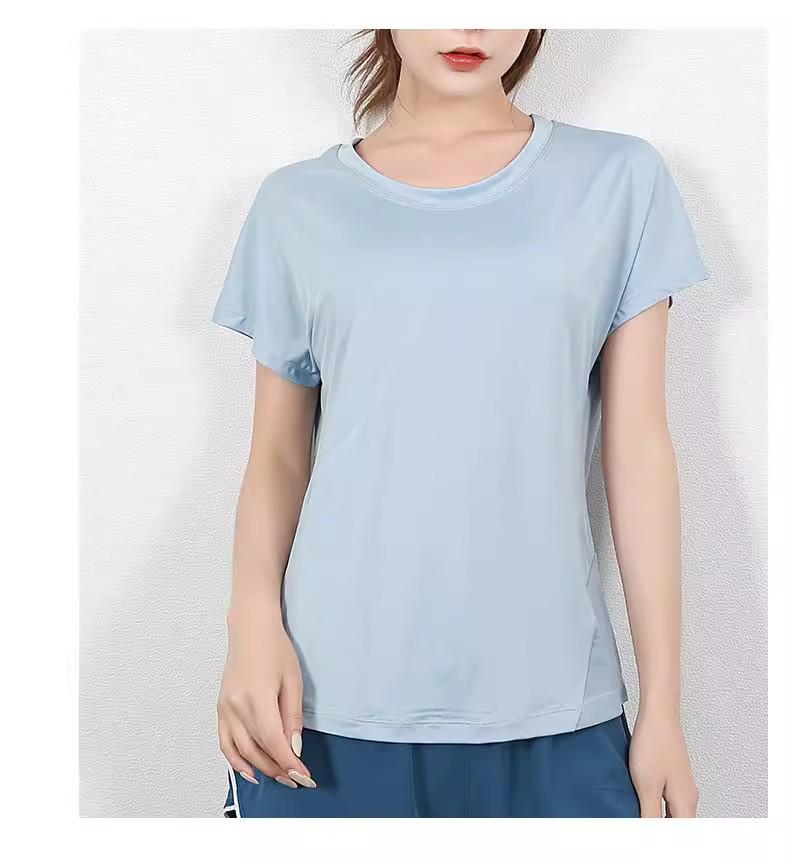 Женская быстросохнущая футболка для йоги с открытой спиной - Дышащая, свободного кроя, с короткими рукавами, летняя одежда для активного отдыха