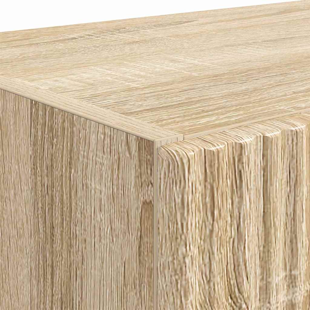 Wall Mounted TV Cabinet in Sonoma Oak Finish 59.5 x 31 x 80 cm Particleboard