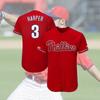 Вышитая бейсбольная форма Philadelphia Phillies для оптовой продажи, импортная ткань из бамбукового волокна, доступна в различных цветах и размерах