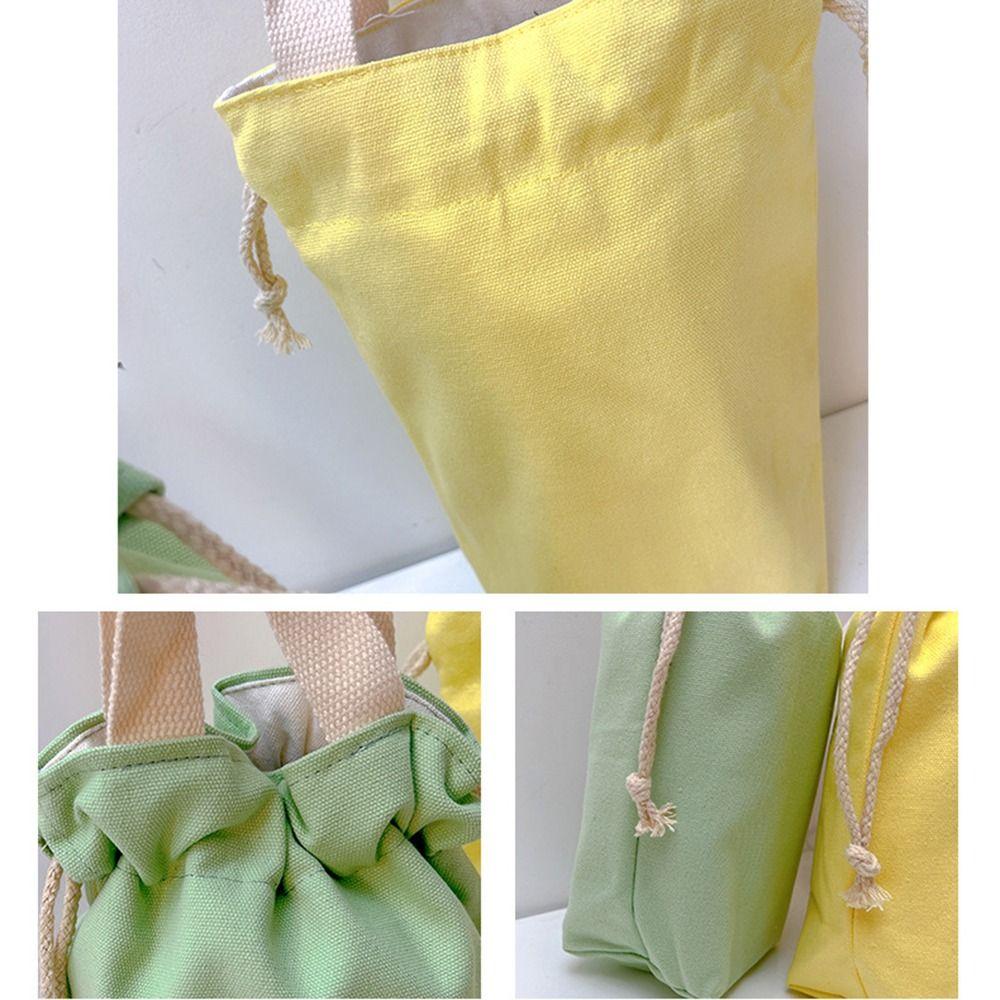 Portable Bottle Drawstring Bag Candy Color Water Bottle Holder Handbag Thermos Pouch  Men/Women