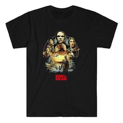 Day Of The Dead Horror Zombies Mens Black T-Shirt
